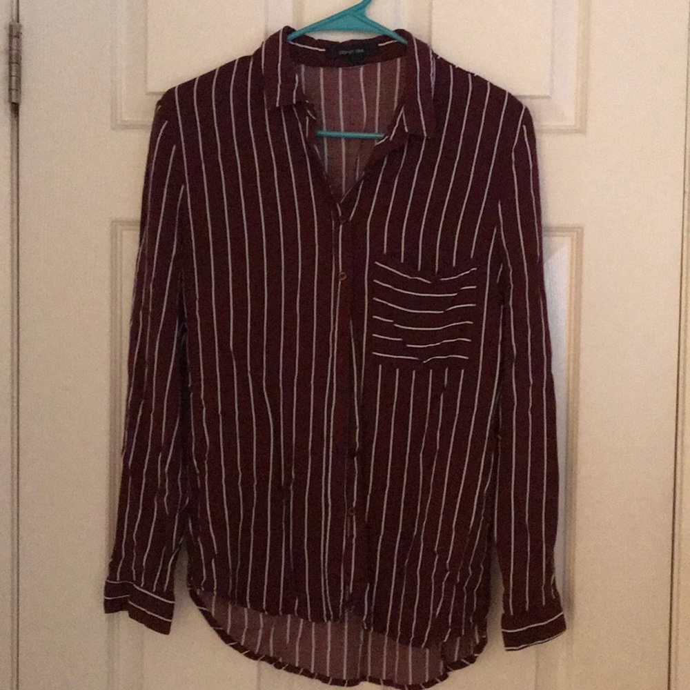 Maroon Button Up
